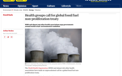 Media Coverage roundup: International Health Organizations Call for Fossil Fuel Non-Proliferation Treaty